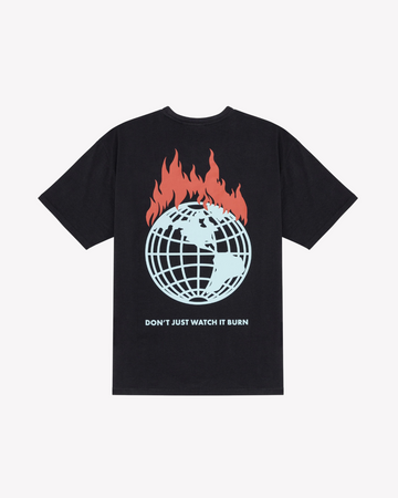 OBEY X NAPAPIJRI DONT JUST WATCH IT BURN HEAVYWEIGHT T-SHIRT